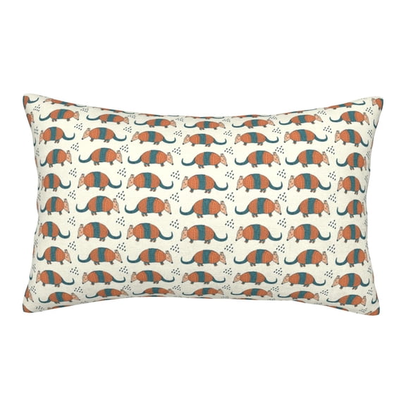 Naloa Colorful Armadillos Pillowcase, Throw Pillowcase, Wrinkle-Free, Stain-Resistant with Hidden Zipper for Bedroom Sofa-20"x30"