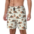 thumbnail image 1 of Naloa Colorful Armadillos1 Print Men Swim Trunks with Compression Liner ,Board Shorts,Men's Swim Shorts with Drawstring and Elastic Waistband-Small, 1 of 6