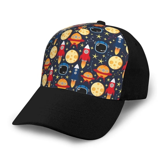 Naloa Colorful Astronomy Adult adjustable Print Baseball Hat, Patchwork curved brim baseball capfor Men and Women, One Size