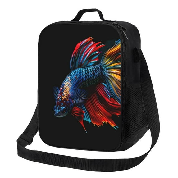 Naloa Colorful Betta Fish Lunch box Lunch bag for men women Large capacity Lunchbox Insulated Lunch bag Lunch box cooler