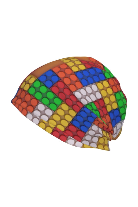 Colorful Building Blocks A Beanie for Men Women Knitted Unisex Winter Hat Beanies Cap Knit Cuffed Beanies Hats