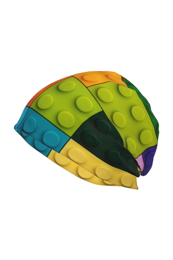 Colorful Building Blocks Beanie for Men Women Knitted Unisex Winter Hat Beanies Cap Knit Cuffed Beanies Hats