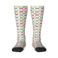 thumbnail image 1 of Naloa Colorful Bus Knee Socks, High Socks Long Stretchy Sock Women Knee High Stocking, Long Socks for Women, 1 of 6