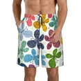 thumbnail image 1 of Naloa Colorful Butterflies Men's Beach Shorts, Surfing shorts, Swim trunks, Quick Dry Swim Trunks for Surfing Beach Fun - 3X-Large, 1 of 9