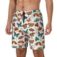 thumbnail image 1 of Naloa Colorful Butterfly Print Men Swim Trunks with Compression Liner ,Board Shorts,Men's Swim Shorts with Drawstring and Elastic Waistband-X-Large, 1 of 6