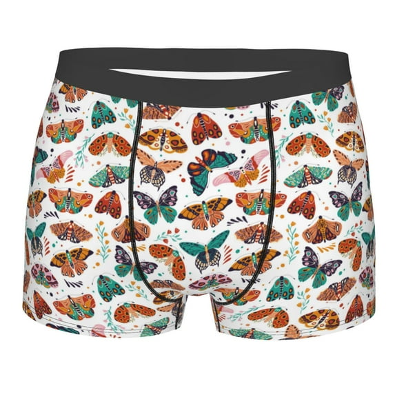 Naloa Colorful Butterfly Print Mens Underwear - Boxers for Men, Classic Briefs for Men