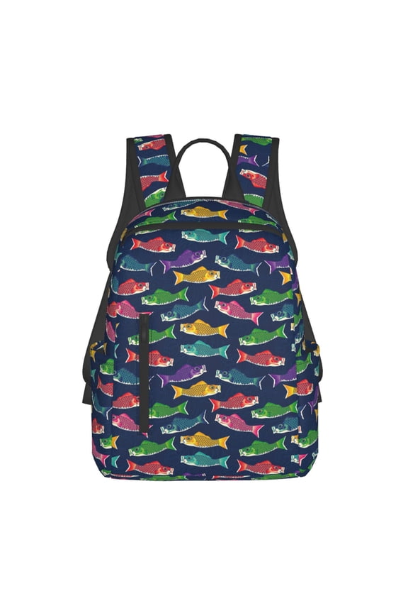 Colorful Carp Streamer 1 Print Lightweight DayBackpack Suitable for school, work, shopping, travel, etc.