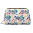 thumbnail image 1 of Naloa Colorful Chameleons Leather Makeup Bag for Purse Travel, Portable Small Cosmetic Organizer for Women and Girls, Make up Bag with Zipper, 1 of 8