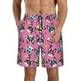 thumbnail image 1 of Naloa Colorful Cute French Bulldog Men's Beach Shorts, Surfing shorts, Swim trunks, Quick Dry Swim Trunks for Surfing Beach Fun - X-Large, 1 of 9