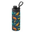 thumbnail image 1 of Naloa Colorful Dinosaur 18oz Sports Insulated Kettle, Stainless Steel Insulated Cup for Women Men for Fitness, Gym & Outdoor, 1 of 7