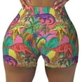 thumbnail image 1 of Naloa Colorful Dinosaur Biker Shorts for Women Seamless Scrunch Short Women’s Yoga Shorts for Gym Running Sport Shorts - Large, 1 of 9