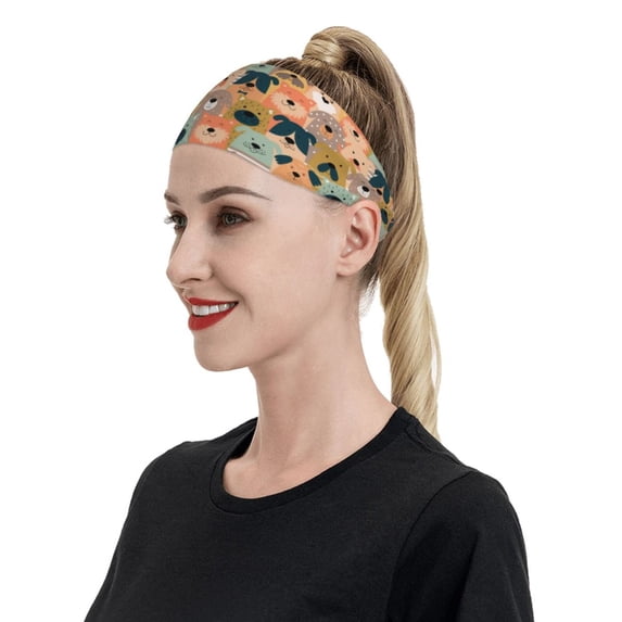 Naloa Colorful Dogs Fashionable Sport Sweatband for Running, Yoga, Basketball - Head Circumference 19.6-22.4 inches