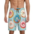 thumbnail image 1 of Naloa Colorful Donut Men's Short Pajama Pants, Lounge Comfort Shorts with Elasticized Waistband and Side Pockets - 3X-Large, 1 of 9