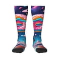 thumbnail image 1 of Naloa Colorful Donut Thigh High Socks Extra Long Stretchy Sock Women Over Knee High Opaque Stocking Daily Wear, 1 of 6