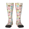 thumbnail image 1 of Naloa Colorful Donuts Thigh High Socks Extra Long Stretchy Sock Women Over Knee High Opaque Stocking Daily Wear, 1 of 6