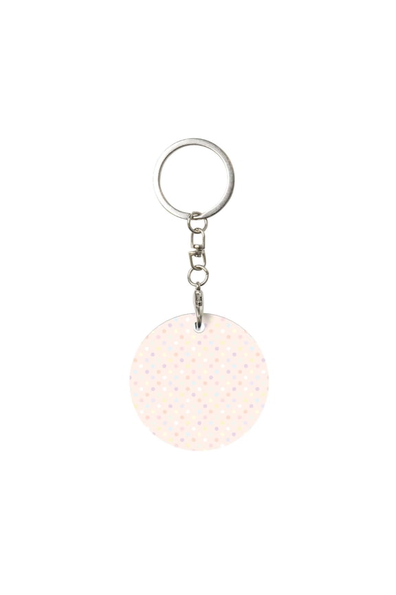 Naloa Colorful Dots Print Round Keychain Keychain Key Ring, Key Tag, Key Chain Bulk for Gift Accessories (Round)