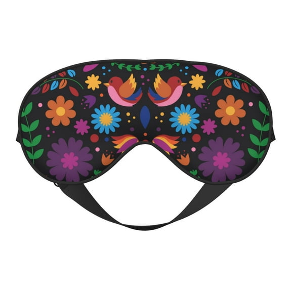 Naloa Colorful Floral2 Print Sleep Mask for Sleeper, Light Blocking Sleeping Eye Mask for Women Men, Eye Shade with Adjustable Strap for Travel, Nap,Meditation