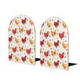 thumbnail image 1 of Naloa Colorful Flower Chickens 2 Pcs Bookend Large Capacity Office Book Ends for Home Office Library School Study Decoration, 1 of 8