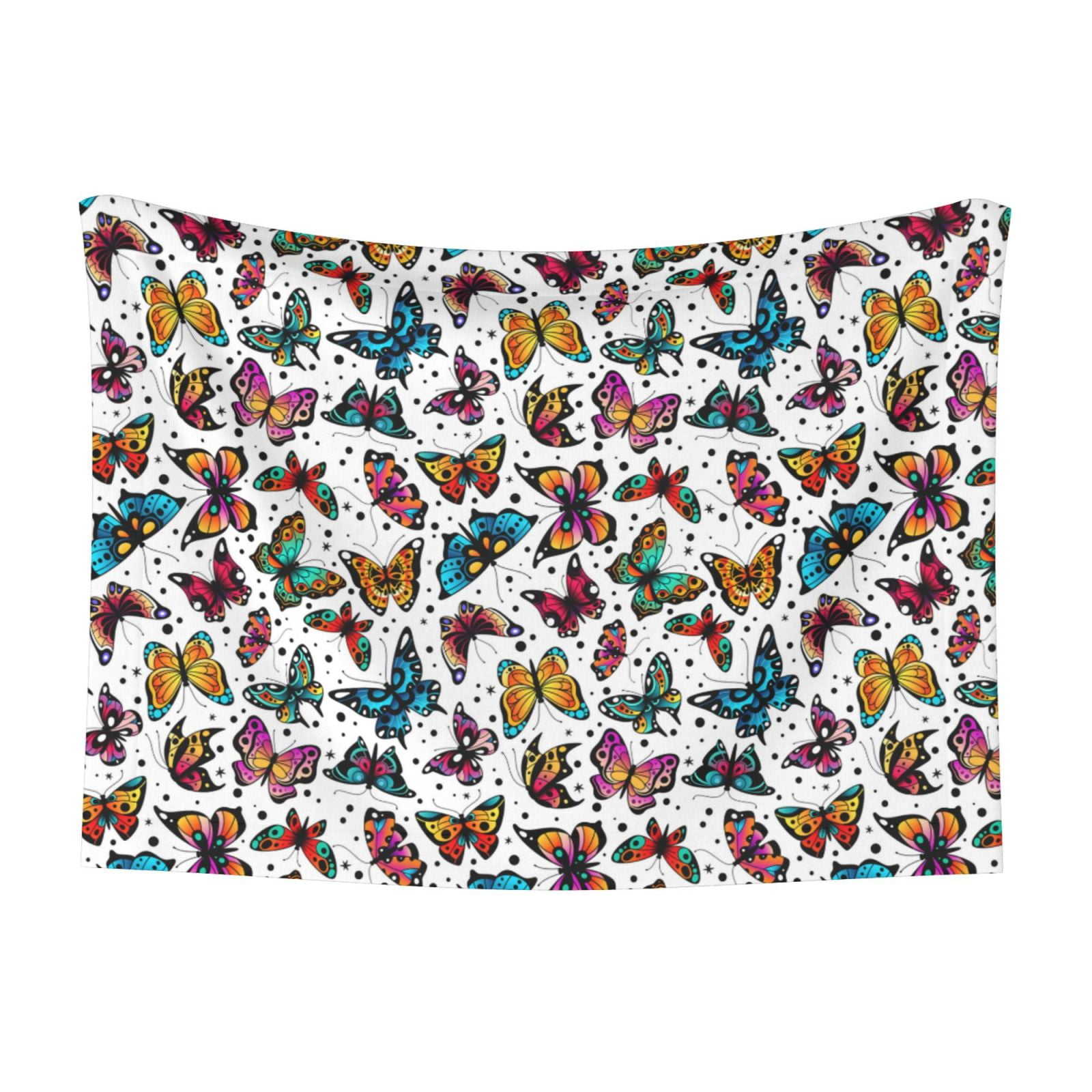 Naloa Colorful Flying Butterflies Dog Blanket, 3 Sizes Cat Blanket for Indoor Cats Large Medium Small Dog Gifts-Medium