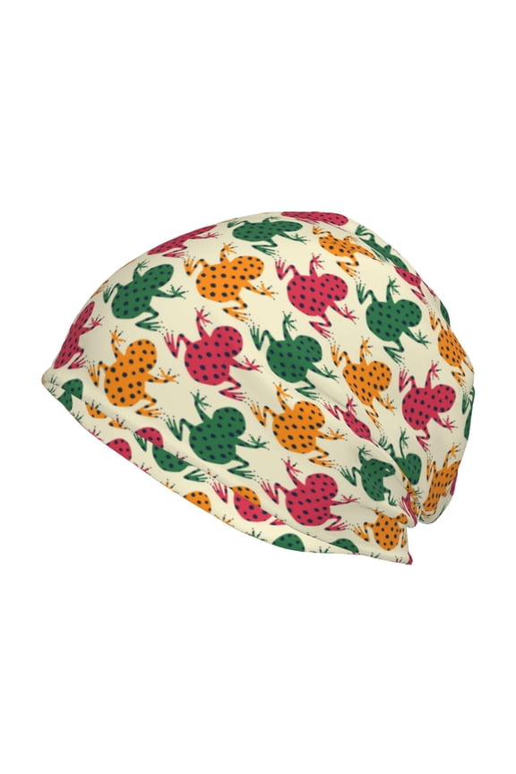 Colorful Frogs Beanie for Men Women Knitted Unisex Winter Hat Beanies Cap Knit Cuffed Beanies Hats