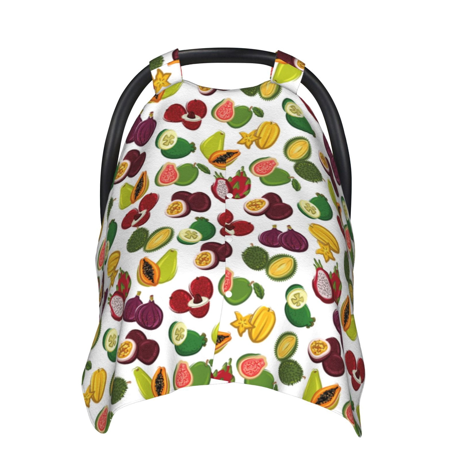Naloa Colorful Fruits Baby Car Seat Cover, Breathable Baby Carrier Cover, Multiuse Baby Carrier Cover & Nursing Breastfeeding Cover
