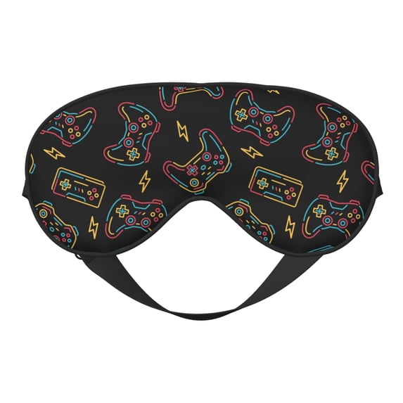 Naloa Colorful Game Controller Print Sleep Mask for Sleeper, Light Blocking Sleeping Eye Mask for Women Men, Eye Shade with Adjustable Strap for Travel, Nap,Meditation