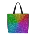 thumbnail image 1 of Naloa Colorful Glitter Tote Bag for Women, Foldable Tote Bag With Zipper, Large Shoulder Bag, Top Handle Handbag for Travel, Work, Shopping, 1 of 9