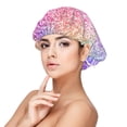 thumbnail image 1 of Naloa Colorful Glitters Adjustable Hair Bonnet for Sleeping, Hair Wrap Sleep Cap Turban for Women Men, Curly Straight Hair Long Large Braid Unisex, 1 of 6
