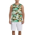 thumbnail image 1 of Naloa Colorful Hawaii Palms Basketball Jersey Reversible Men's Mesh Athletic Sports Shirts Training Practice S-4XLX-Large, 1 of 6