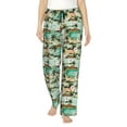 thumbnail image 1 of Naloa Colorful Hawaii Palms Print Women’s Ultra-Soft Comfy Pajama Lounge Pants with Pockets & Drawstring, 1 of 1