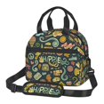 thumbnail image 1 of Naloa Colorful Hippie Print Lunch Bag for Women & Men Insulated Lunch Box or Cooler Lunch Tote Bags for Work, Travel, Outdoor, 1 of 5