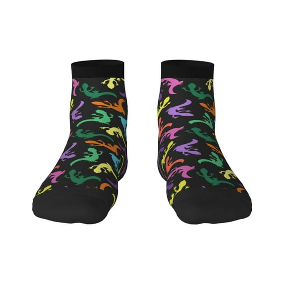 Naloa Colorful Lizards Ankle Socks for Women Non Slip Socks No Show Socks Classic Low Cut Casual Socks Casual Socks