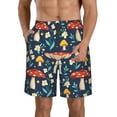 thumbnail image 1 of Naloa Colorful Mushrooms Men's Beach Shorts, Surfing shorts, Swim trunks, Quick Dry Swim Trunks for Surfing Beach Fun - XX-Large, 1 of 9