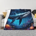 thumbnail image 1 of Naloa Colorful Ocean Whale Flannel Blankets - Thick and Warm Blanket for Winter, Soft Fuzzy Plush King Blanket for All Seasons40"x30", 1 of 6