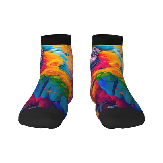 Naloa Colorful Parrot Jungle Dream A Ankle Socks for Women Non Slip Socks No Show Socks Classic Low Cut Casual Socks Casual Socks