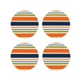 thumbnail image 1 of Naloa Colorful Pastel Stripes Leather Coasters for Drinks, Durable Drink Coasters 4 Set for Tabletop Protection, Luxurious Home Décor and Housewarming Gift ( {designName})Round Shape, 1 of 6