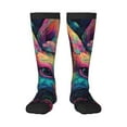 thumbnail image 1 of Naloa Colorful Patterned Rabbit Thigh High Socks Extra Long Stretchy Sock Women Over Knee High Opaque Stocking Daily Wear, 1 of 6
