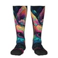 thumbnail image 1 of Naloa Colorful Patterned Rabbit Thigh High Socks Extra Long Stretchy Sock Women Over Knee High Opaque Stocking Daily Wear, 1 of 6
