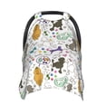 thumbnail image 1 of Naloa Colorful Poodle Dog Baby Car Seat Cover, Breathable Baby Carrier Cover, Multiuse Baby Carrier Cover & Nursing Breastfeeding Cover, 1 of 5