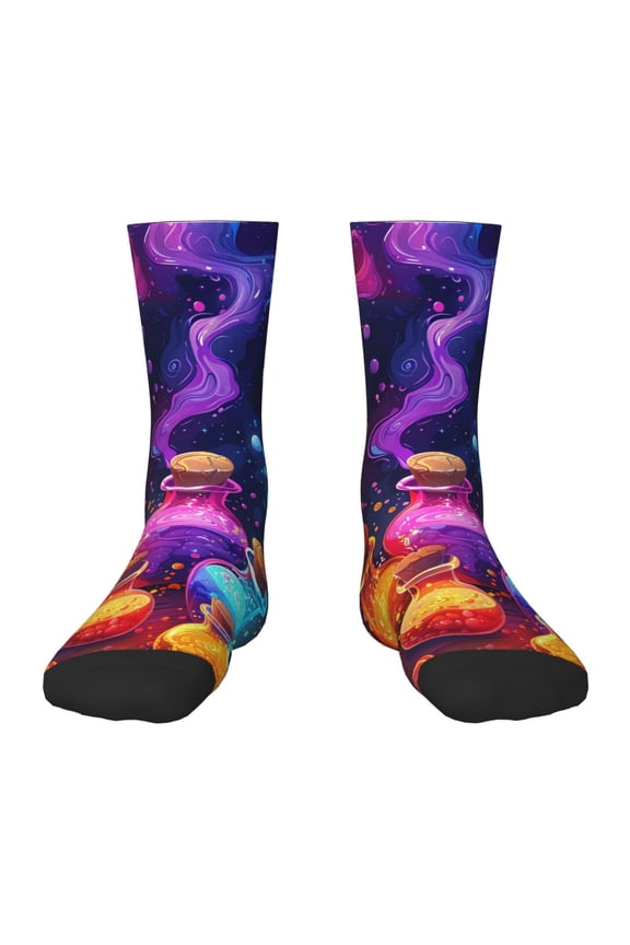 Colorful Potion Bottles Magic Kids Socks Unisex Kids and Toddlers' Crew Socks, ,1 Pairs