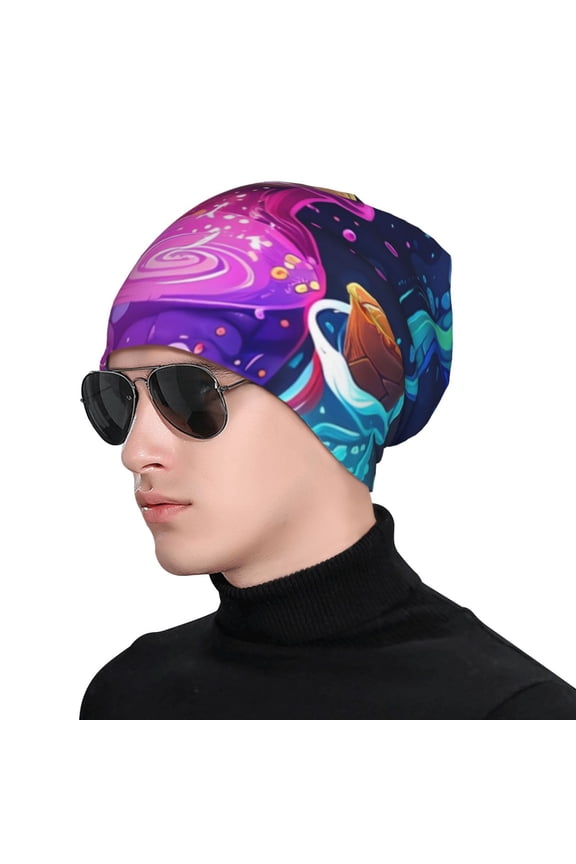 Colorful Potion Bottles Magic Soft Beanie Hat, Knit Beanie Daily Beanie in Fine Knit for Women Men Winter Travel, Outdoor