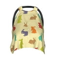 thumbnail image 1 of Naloa Colorful Rabbit Baby Car Seat Cover, Breathable Baby Carrier Cover, Multiuse Baby Carrier Cover & Nursing Breastfeeding Cover, 1 of 9