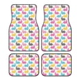 thumbnail image 1 of Naloa Colorful Rabbit Car Foot Mat Set of 4 Pieces - Universal Floor Liner Neoprene Full Set Floor Mats for Cars Trucks SUV, 1 of 7