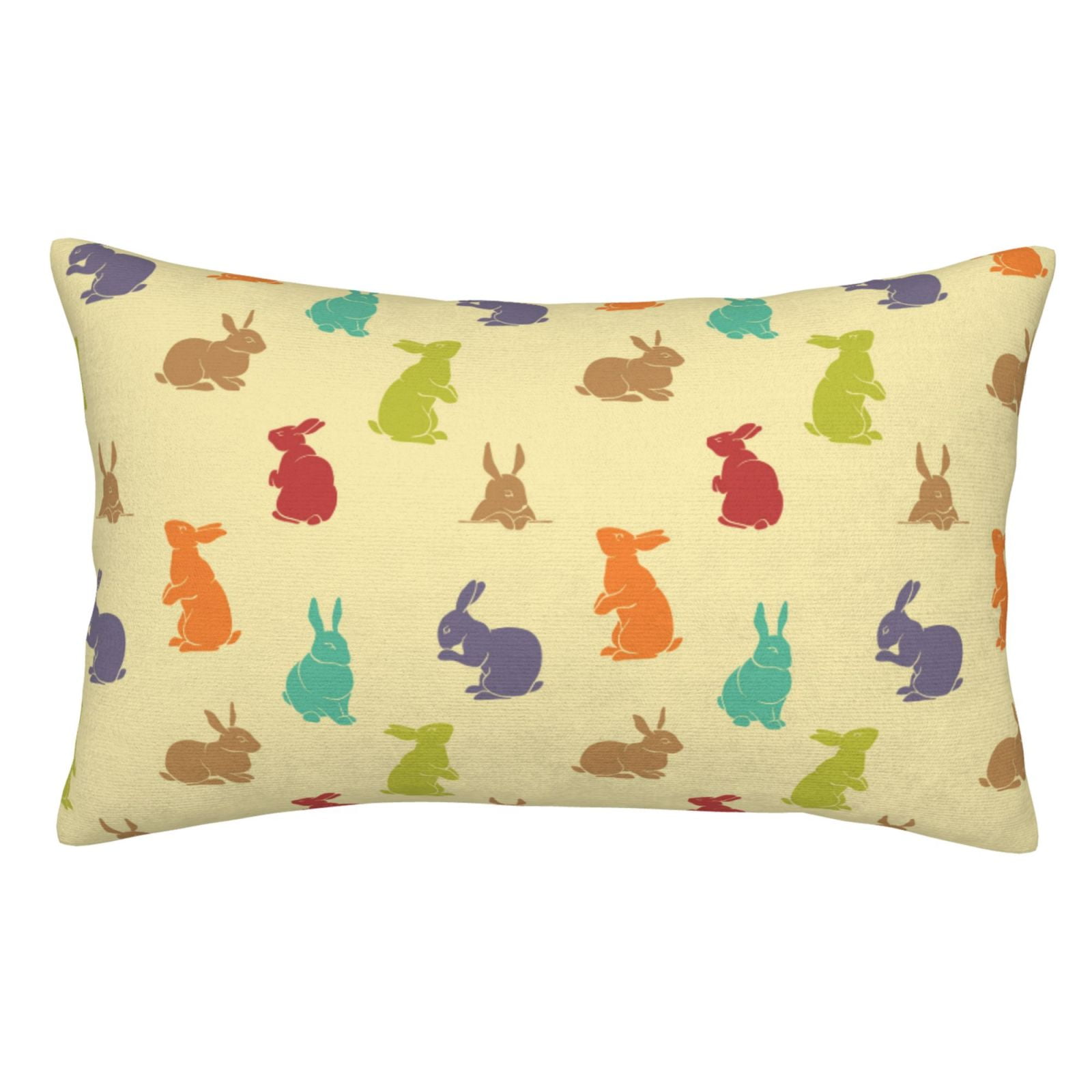 Naloa Colorful Rabbit Pillow Covers, Throw Pillow Case Cushion Covers ...