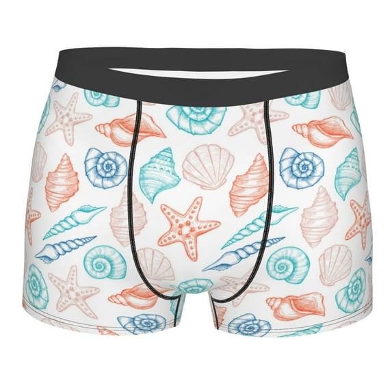Naloa Colorful Seashells1 Print Mens Underwear - Boxers for Men, Classic Briefs for Men
