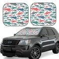 thumbnail image 1 of Naloa Colorful Shark 2 Piece Foldable Car Sun Shades, Car Windshield Sunshade, Front Window Sunshade for Car, Truck, SUV - Small, 1 of 7