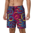 thumbnail image 1 of Naloa Colorful Snake Print Men Swim Trunks with Compression Liner ,Board Shorts,Men's Swim Shorts with Drawstring and Elastic Waistband-Medium, 1 of 6