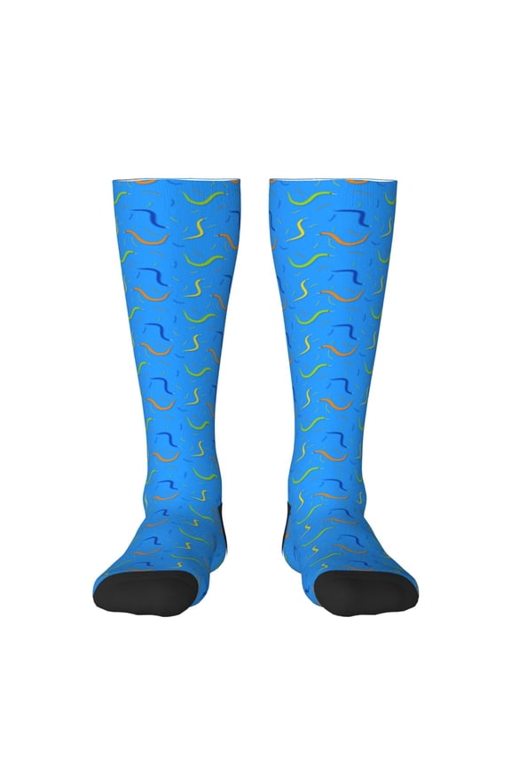 Colorful Snake Thigh High Socks Extra Long Stretchy Sock Women Over Knee High Opaque Stocking Daily Wear