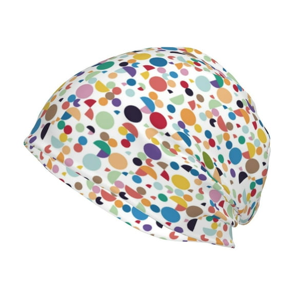 Naloa Colorful Spots Beanie for Men Women Knitted Unisex Winter Hat Beanies Cap Knit Cuffed Beanies Hats