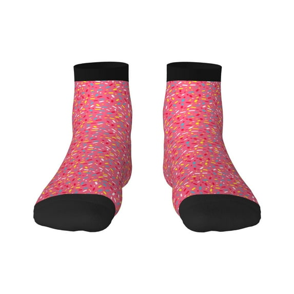 Naloa Colorful Sprinkles Donuts Ankle Socks for Women Non Slip Socks No Show Socks Classic Low Cut Casual Socks Casual Socks